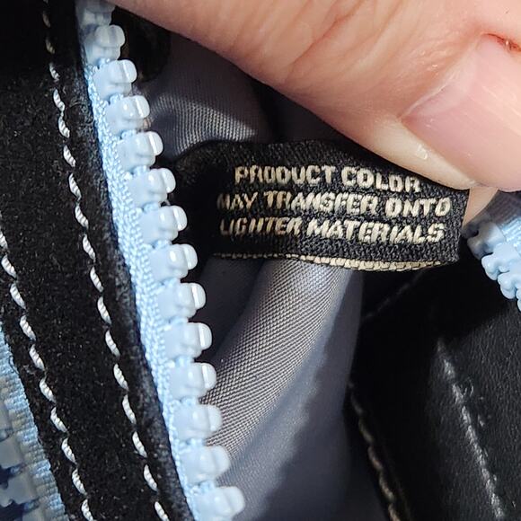 NWOT Cole Haan Black Suede Triple Zip Travel Square Pouch - Picture 8 of 8